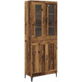 Hochschrank mit den Massen 69.5 x 34 x 180 cm in Braun