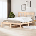 Das Bettgestell misst 120 x 190 cm in Naturbraun