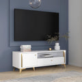 Sideboard aus Holzwerkstoff in Weiss und Gold