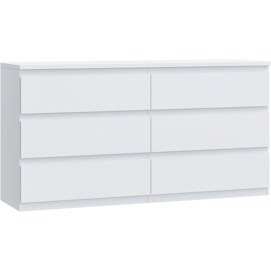 Sideboard in Weiss mit 6 Schubladen