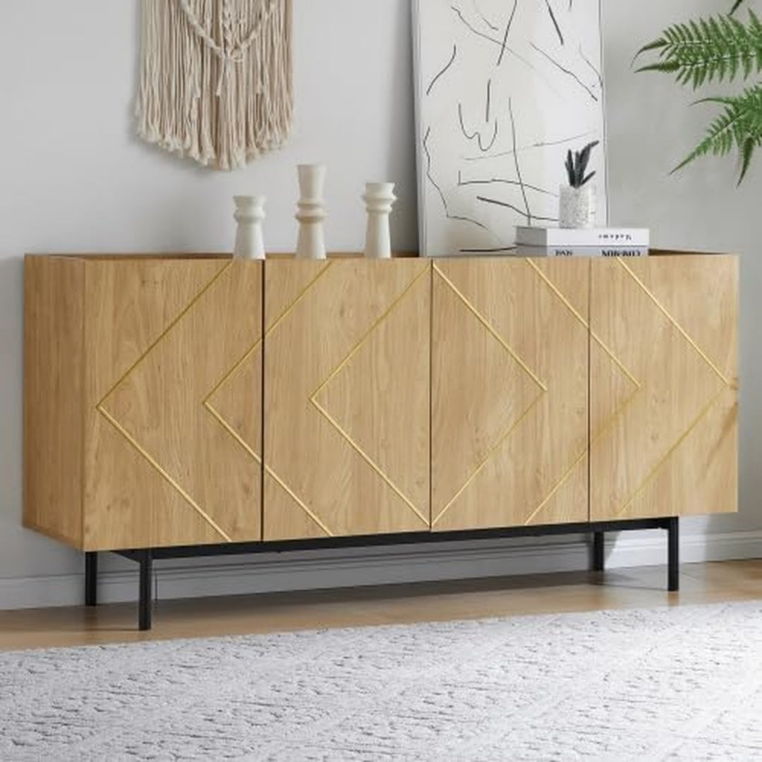 Sideboard verbindet geschlossenen Stauraum und grifflose Fronten