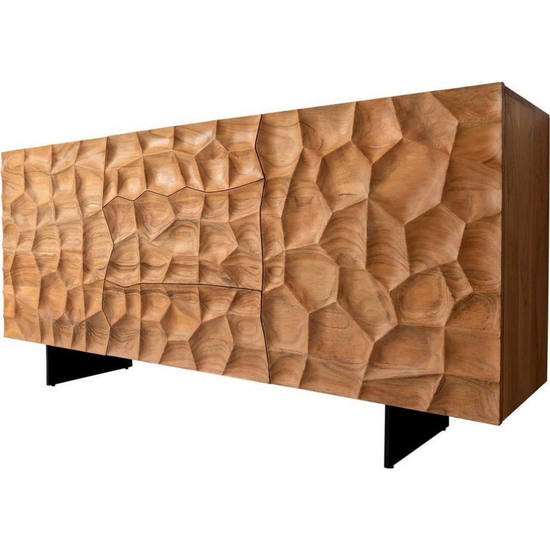 Sideboard mit Wandmontage, grifflosen Fronten und sanft schliessenden Fronten