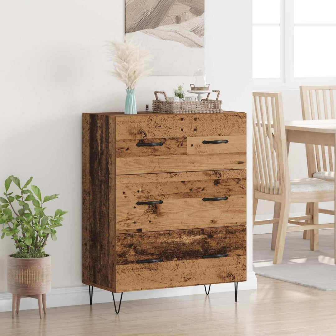 Das Sideboard misst 69.5 x 34 x 90 cm aus Metall