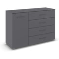 Sideboard aus Metall mit sanft schliessenden Fronten