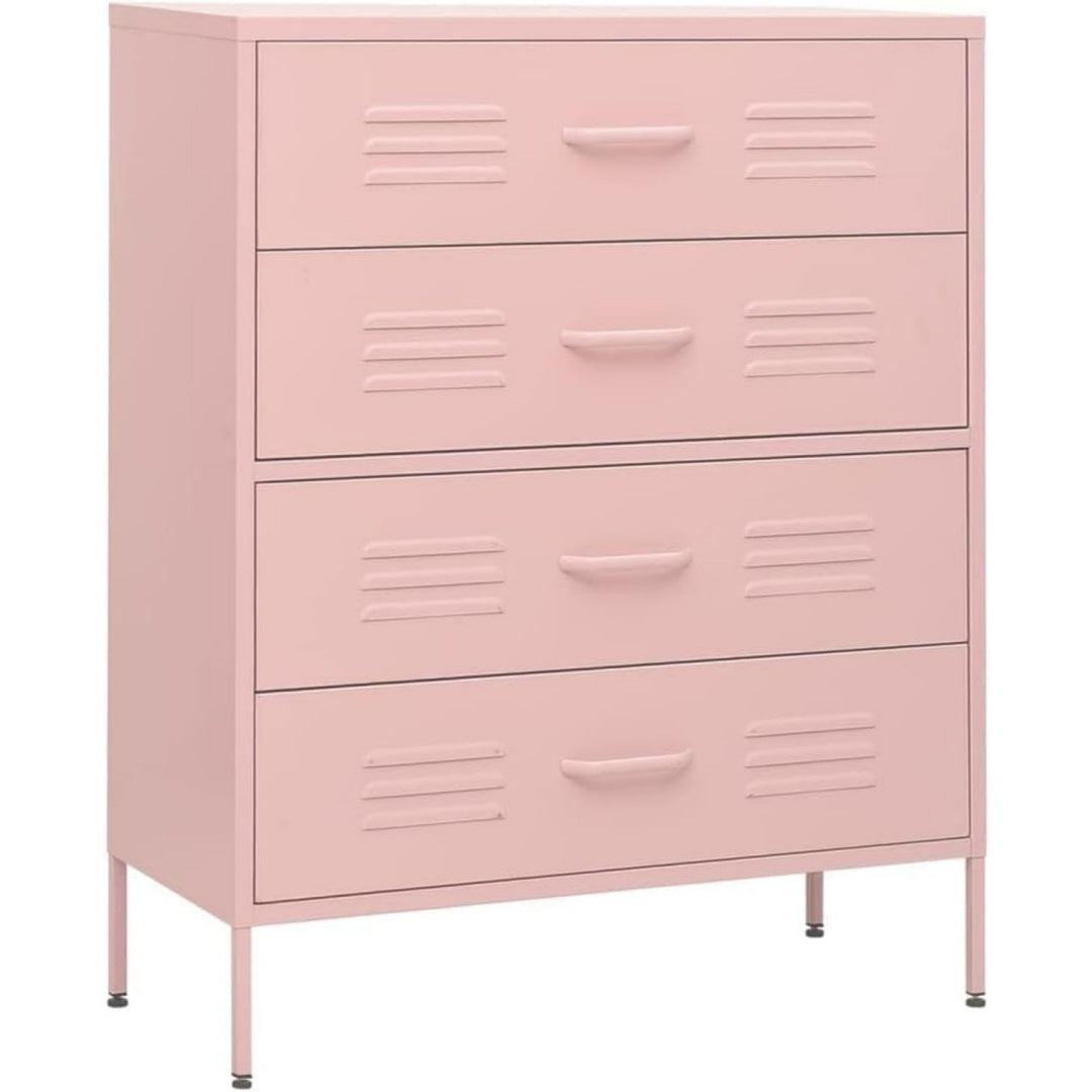 Das Sideboard setzt auf eine Farbgebung in Rosa
