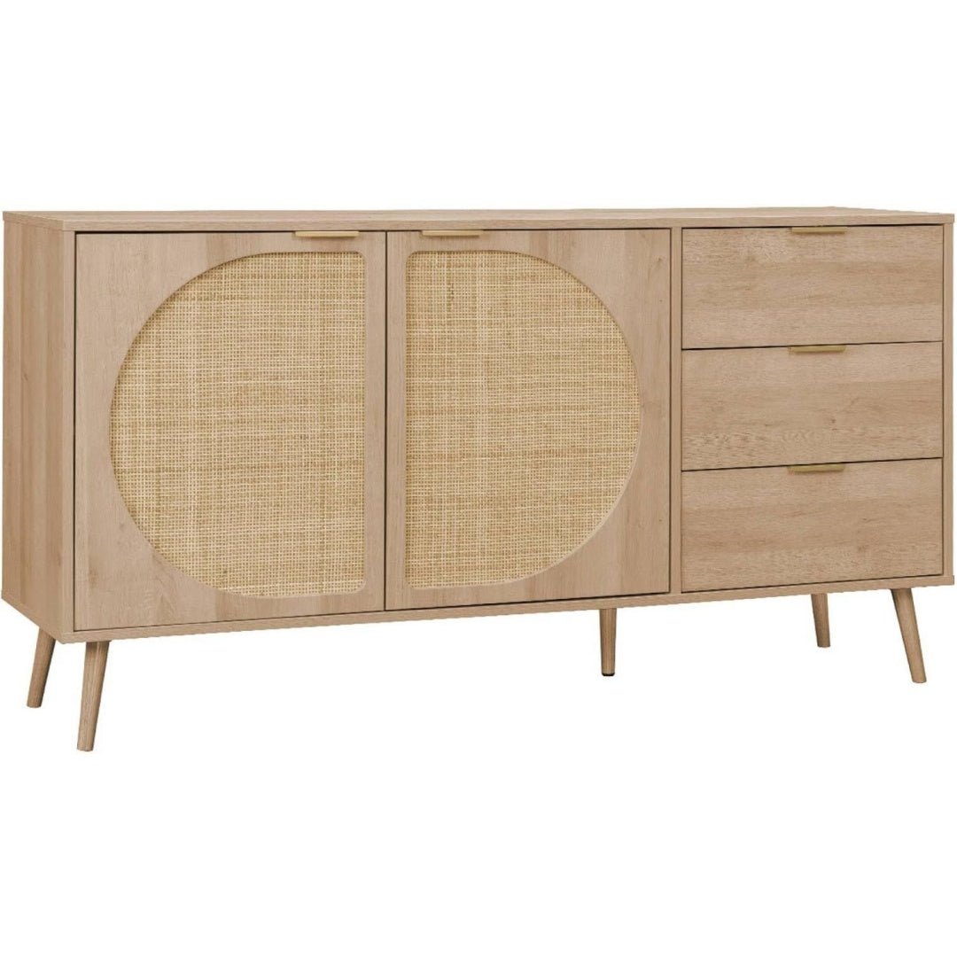 Sideboard mit 3 Schubladen und gerundeten Konturen