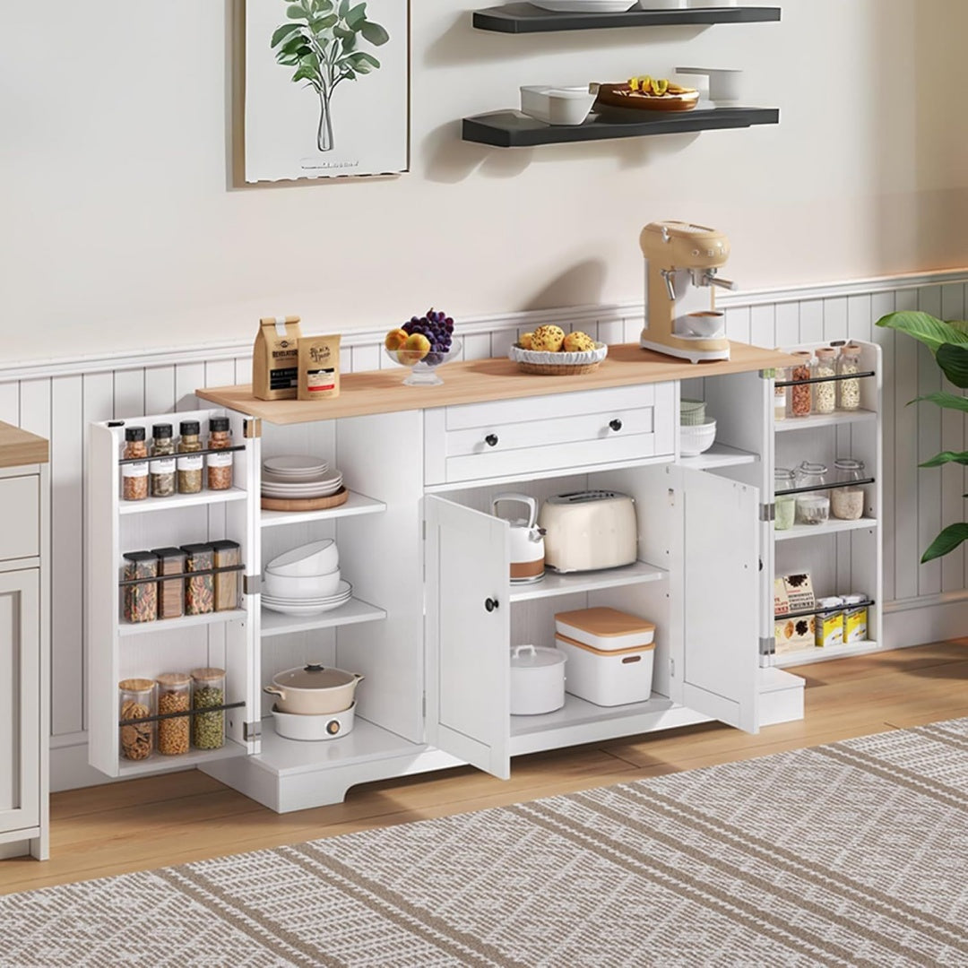Sideboard mit Schubladen, Hoehenverstellung und verstellbaren Ablagen