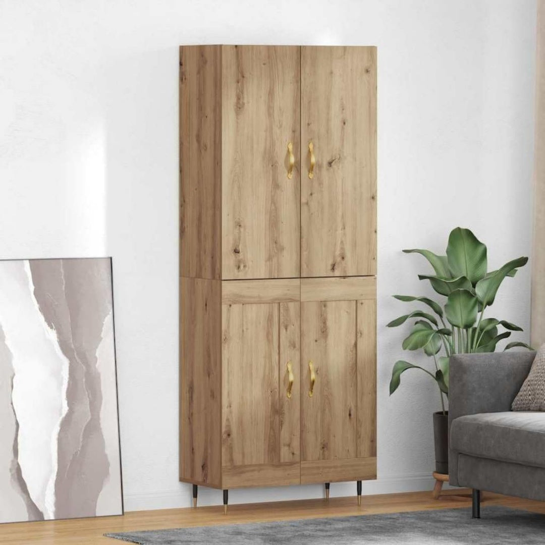 Hochschrank verbindet 2 Tueren und ein Metallgestell