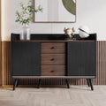 3 Schubladen praegen das Sideboard in Schwarz und Dunkelbraun