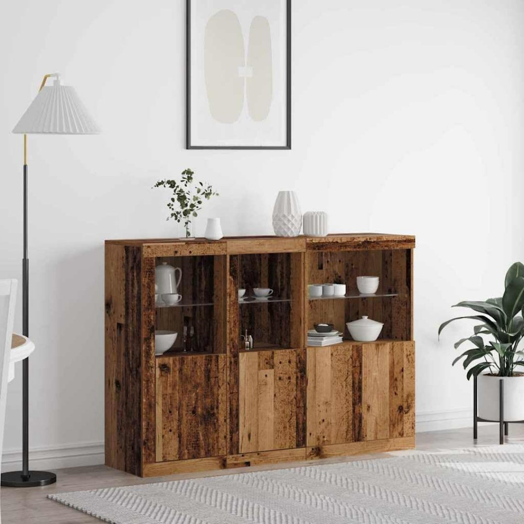 Das Sideboard nimmt mit 145 x 37 x 100 cm Gestalt an